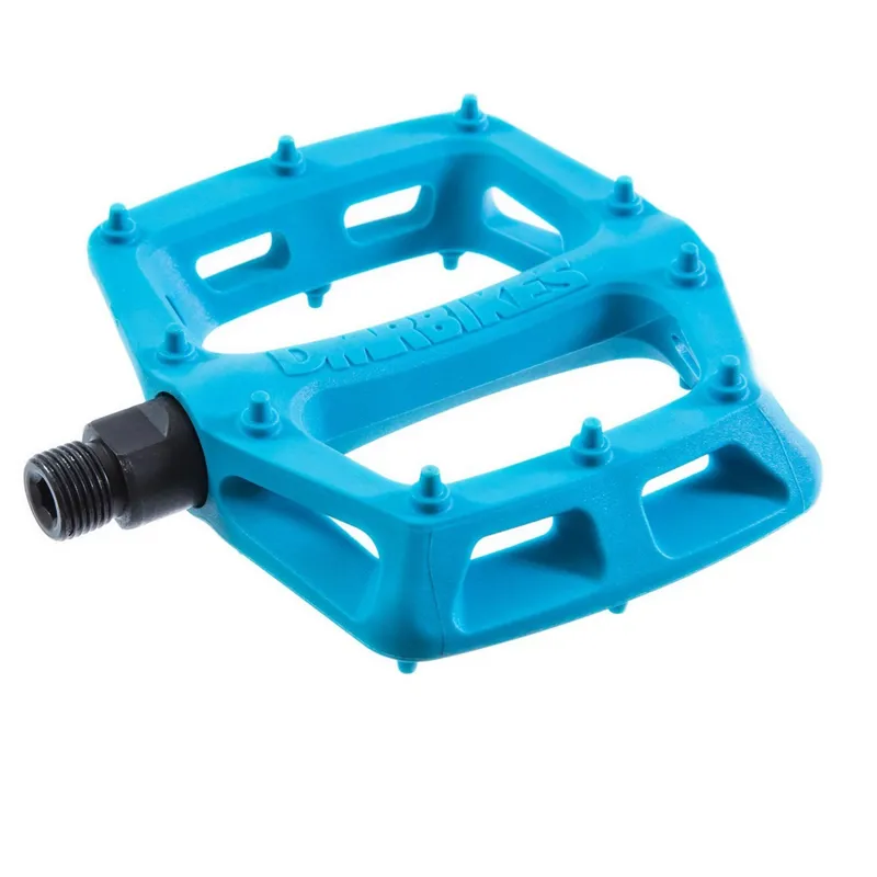 DMR V6 Cro-Mo Axle Plastic Flat Pedal in Blue