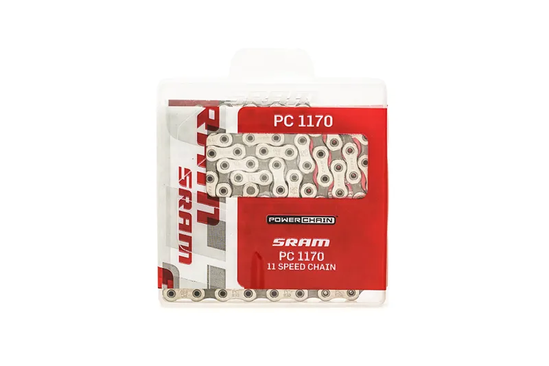 SRAM PC1170 11-speed 114-link Hollow Pin Chain w/ PowerLock in Silver