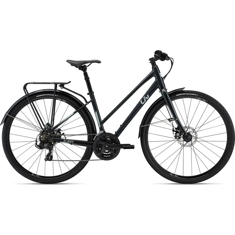 2022 Liv Alight Disc 3 City Womens Hybrid Bike in Black