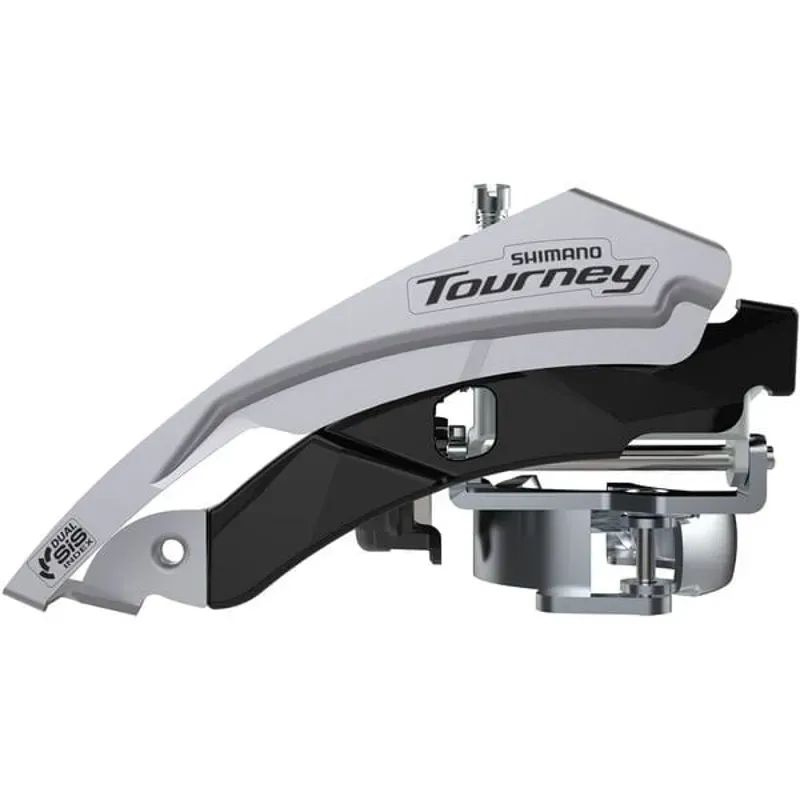 FR MECH TY600 MTB T/S D/Pl Tpl 42T 66deg Black/ Silver 7/8-speed top swing triple