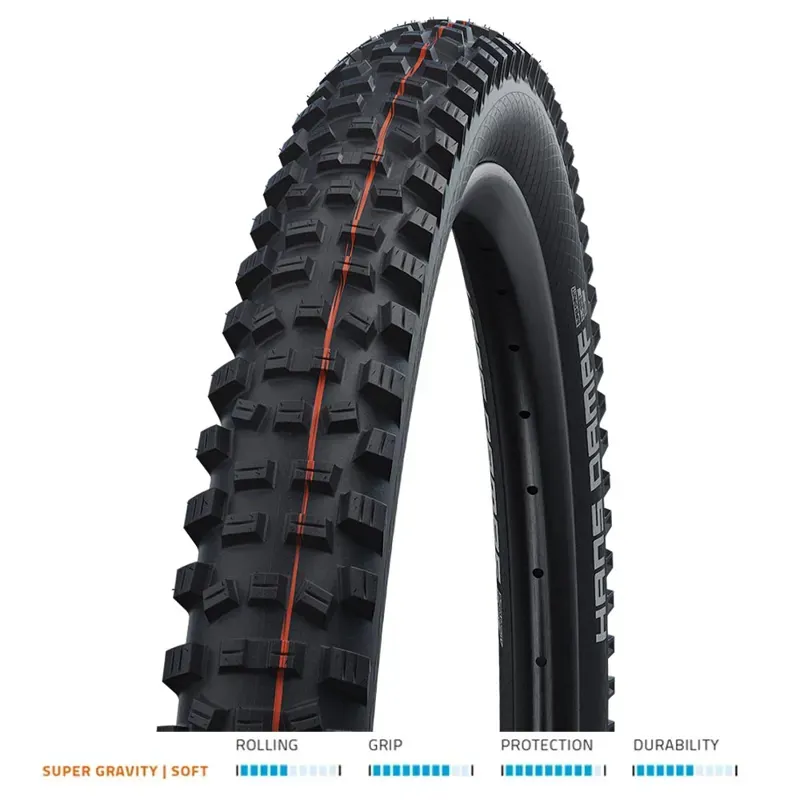 Schwalbe Hans Dampf Addix SG Soft 29x2.35-inch Fld. TLE Tyre in Black