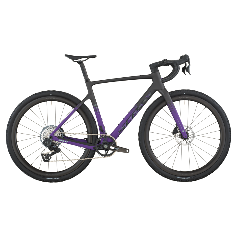 Scott Addict 20 Gravel Bike in Carbon Black/Indigo Purple