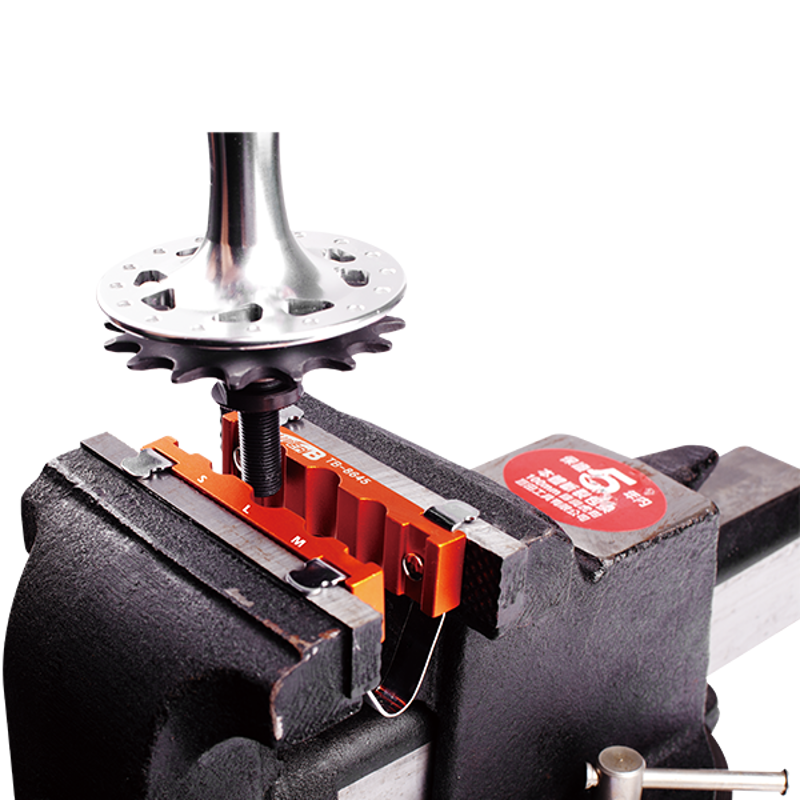 Super B TB-8645 Heavy Duty Axle and Pedal Vise in Orange-1