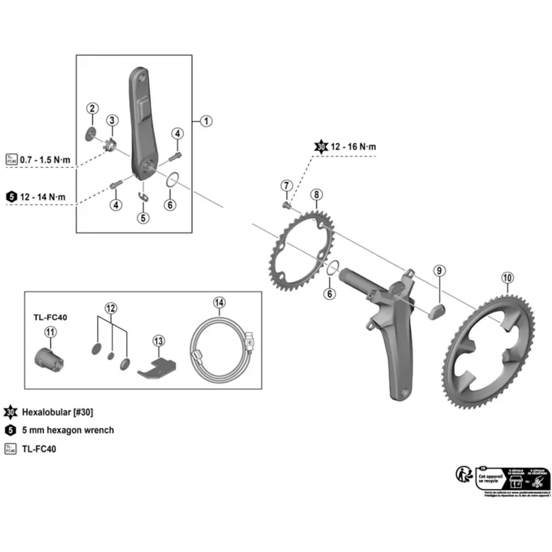 SPRE FCR9100-P Left Crank Fixing Ring Black one size-1