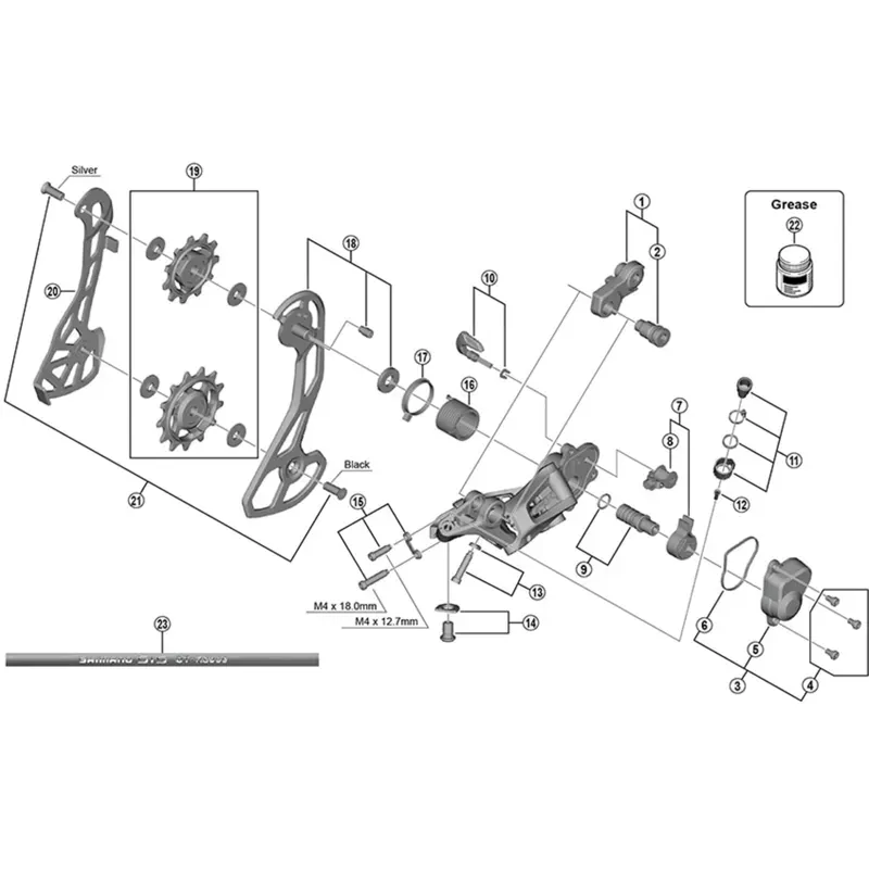 SPRE RDR8000 Cable Fixing Bolt and  Plate Silver one size